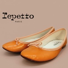 Repetto Orange Ribbon Ballerina Flats EU36/US6 Women's Fashion Shoes Auth
