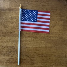 54 Pcs 4x6 Inch Small American Flags on Stick, Mini Handheld US Flags - USA 250y