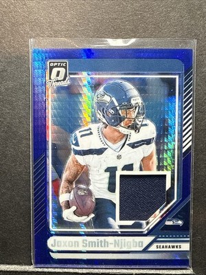 2024 Panini Donruss Optic - Donruss Threads Jaxon Smith-Njigba #DTB-JSN Blue