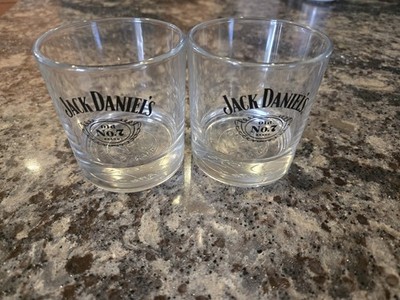 Set of 2 Jack Daniels Old No.7 Whiskey Rocks Glasses - 8 oz. Lowball
