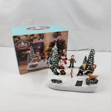 FG Square Holiday Tug Of War Christmas Winter Lighted Village #289-1298 FGM719