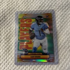 2025 Topps Chrome Football Cam Ward Power Players Refractor Rookie RC Titans