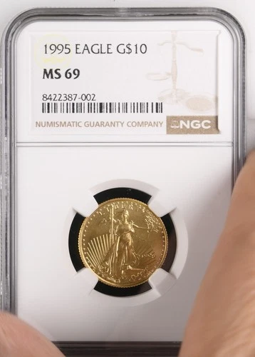 1995 $10 American Gold Eagle 1/4oz NGC Graded MS69 *Key Date* Free Shipping!