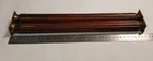 PAIR OF ANTIQUE LONGCASE CLOCK HOOD WOODEN COLUMNS 364mm LONG