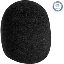 Black Foam Windscreen for Handheld Mics   Protects Against Wind  Spit