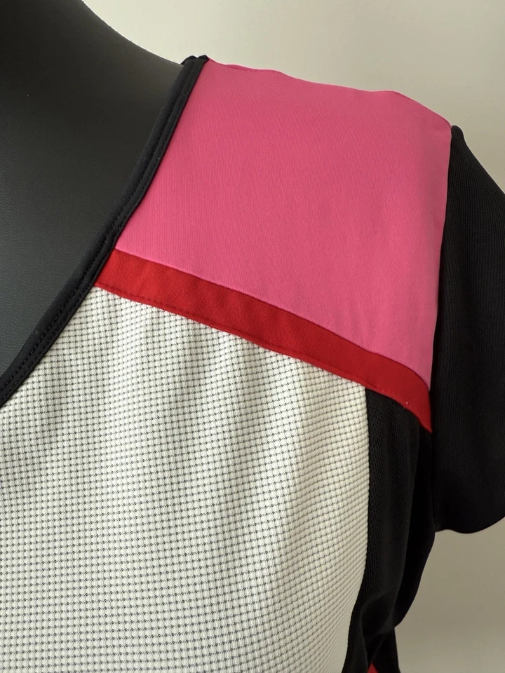 Топ женский Lily's of Beverly Hills цветной блок теннис/гольф XL белый розовый черный - Изображение 3 из 4