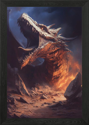 Der letzte Drache gerahmtes Wandbild Poster Leinwanddruck Bild