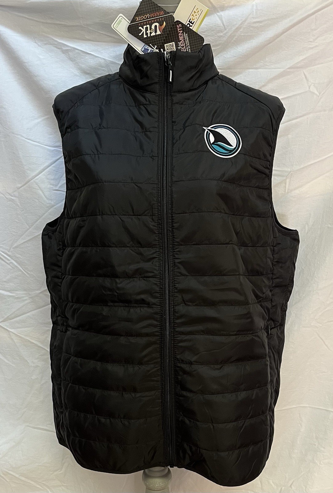 Core365 Prevail Puffer Vest SJ Sharks Mens Medium