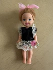 BARBIE MATTEL VINTAGE KELLY TODDLER LITTLE SISTER DOLL BLACK LACE DRESS 1994