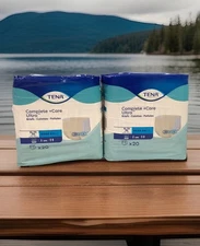 Tena Complete + Care Ultra Adult Briefs XL 52” - 62” 20 Count 2 Pack NEW 