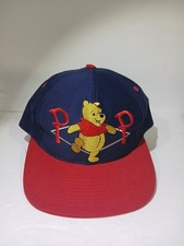 Vintage 90s Disney Winnie The Pooh Character Snapback Hat Pop Disney Store Tags