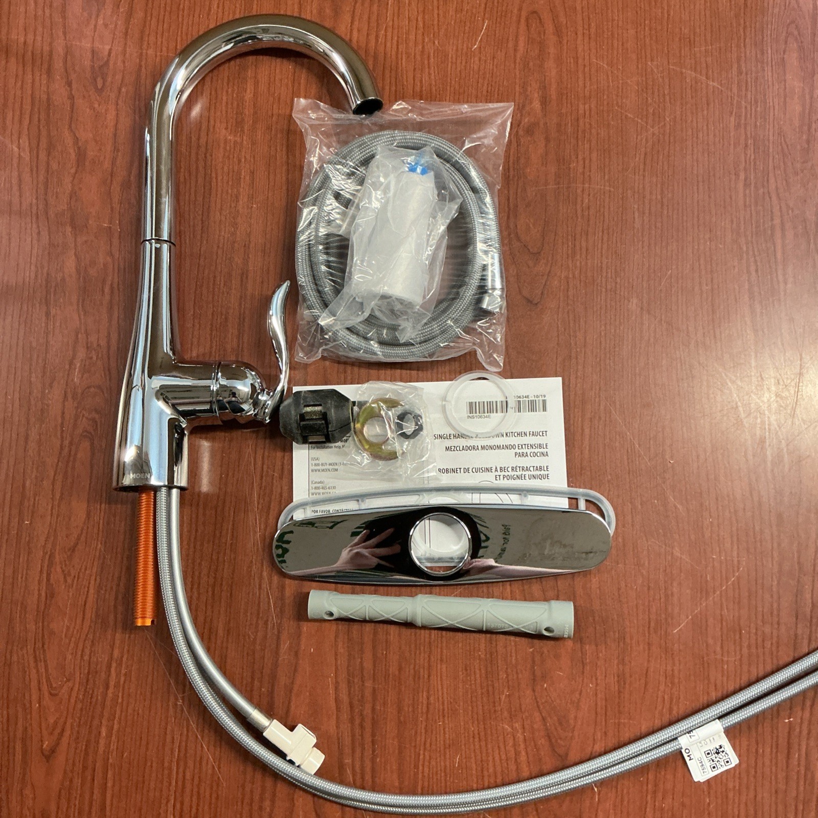NEW MOEN 7594C ARBOR CHROME 1 HANDLE KITCHEN FAUCET W/ PULLOUT SPOUT B167