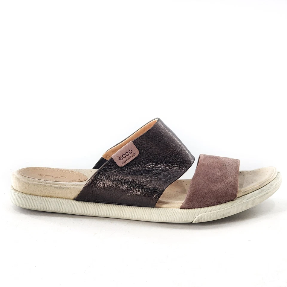 Sandalia ECCO Damara Slide Metálica Z3248 Malva Peltre Talla 41 10 Foto 4 de 4