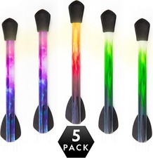 National Geographic Air Rocket Toy Refill - 5 LED Light-Up Air Rockets, Compatib