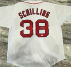 Curt Schilling - Signed Custom MLB Jersey White Red Sox #38 - JSA COA