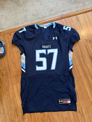 Under Armour Knights #57 Authentic Football Jersey Navy Blue Size