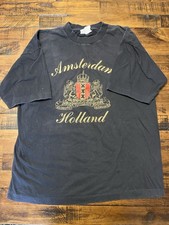 Vintage Amsterdam Holland Shirt Size XL Europe Tourist Tee Travel Tourist