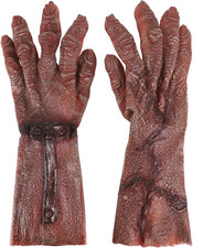 Horrific Halloween Zombie Hands Gloves Men Women Bloody Witch Wizard Demon