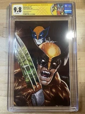 WOLVERINE 1 MICO SUAYAN VIRGIN VARIANT B CGC 9.8 SS REMARKED MASKED