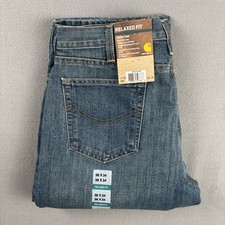 Carhartt Men's Size 38x34 Relaxed Fit Straight Leg Denim Blue Jeans 101483-980 