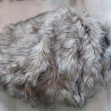 Pottery Barn Teen Himalayan Faux Fur Bean Bag Cover Marketing Sample Nickel Gray
