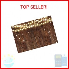 Funnytree 7x5FT Rustic Glitter Wood Photography Backdrop for Wedding Party Banne