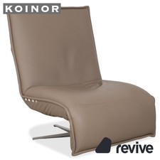 Koinor Epos Fauteuil En Cuir Beige Taupe Fonction Électrique Avec Batterie
