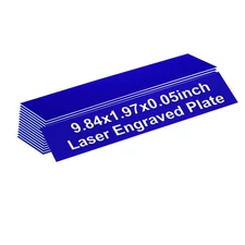 9.84x1.97" Name Plates for Classroom, Blue with White Letter, 15 Pcs