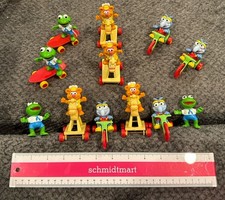 Vtg McDonald's Muppet Babies Toy LOT Of 12  Kermit, Gonzo, Fozzie, Vehicles '86