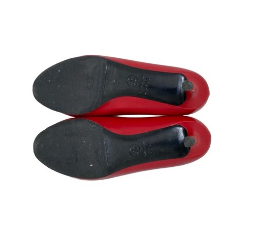 CHANEL decolte donna pelle rossa logo CC sul tacco tg 36,5 - Foto 4 di 13