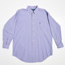 Ralph Lauren Classic Fit Men s Button Down Shirt Red/Blue Plaid - L - 16/32-33