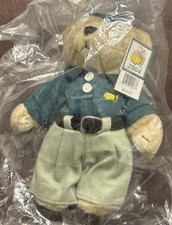 2004 Masters Bear Souvenir Augusta National New Green Hat, Green Shirt & Khakis