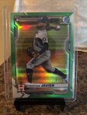 2021 Bowman Chrome - Cristian Javier #80 Green Refractor /99 (RC)