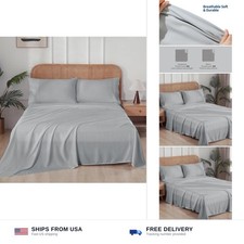 100 Viscose Derived from Bamboo Queen Sheets Set, 400 TC, 4 Pieces Cooling...