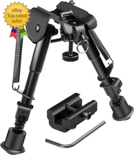Rifle Bipod 6-9 Inch Adjustable Tactical Bipod Picatinny Bipod with Rail Mount A