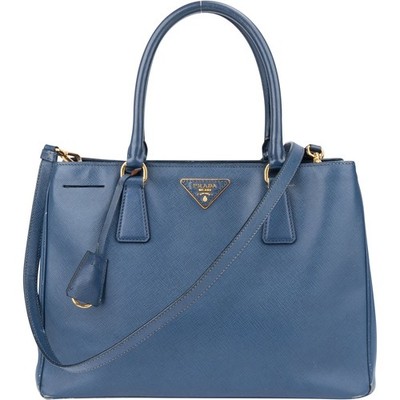 Prada Blue Saffiano Leather Galleria Handbag Tasche