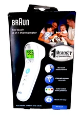 Braun BNT100US No Touch 3-in-1 Thermometer - Forehead, Liquid, Food Temperatures