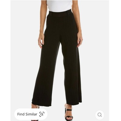NWOT Ba&sh Erwan Ribbed-Knit Wide-Leg Pants in Black SZ XS