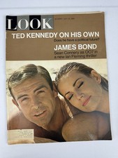 Vintage July 13, 1965 LOOK Magazine (Ted Kennedy On His Own) James Bond HC3L
