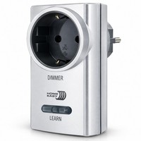 Elro HE878A Dimmbare Funksteckdose, Funk Steckdose Silber Dimmer Zwischenstecker