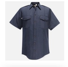 FLYING CROSS 9800 Men  s NFPA Short Sleeve Shirt Size XL Navy Blue, NWT