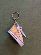 Yellow High Top Sneaker Tennis Shoe Key Chain Back Pack Ornament