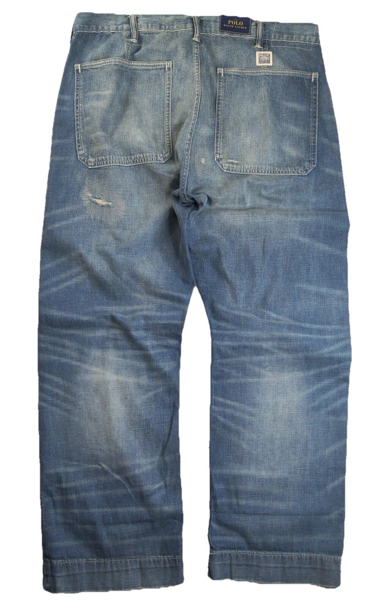 POLO RALPH LAUREN Men's Relaxed Straight Distress Repaired