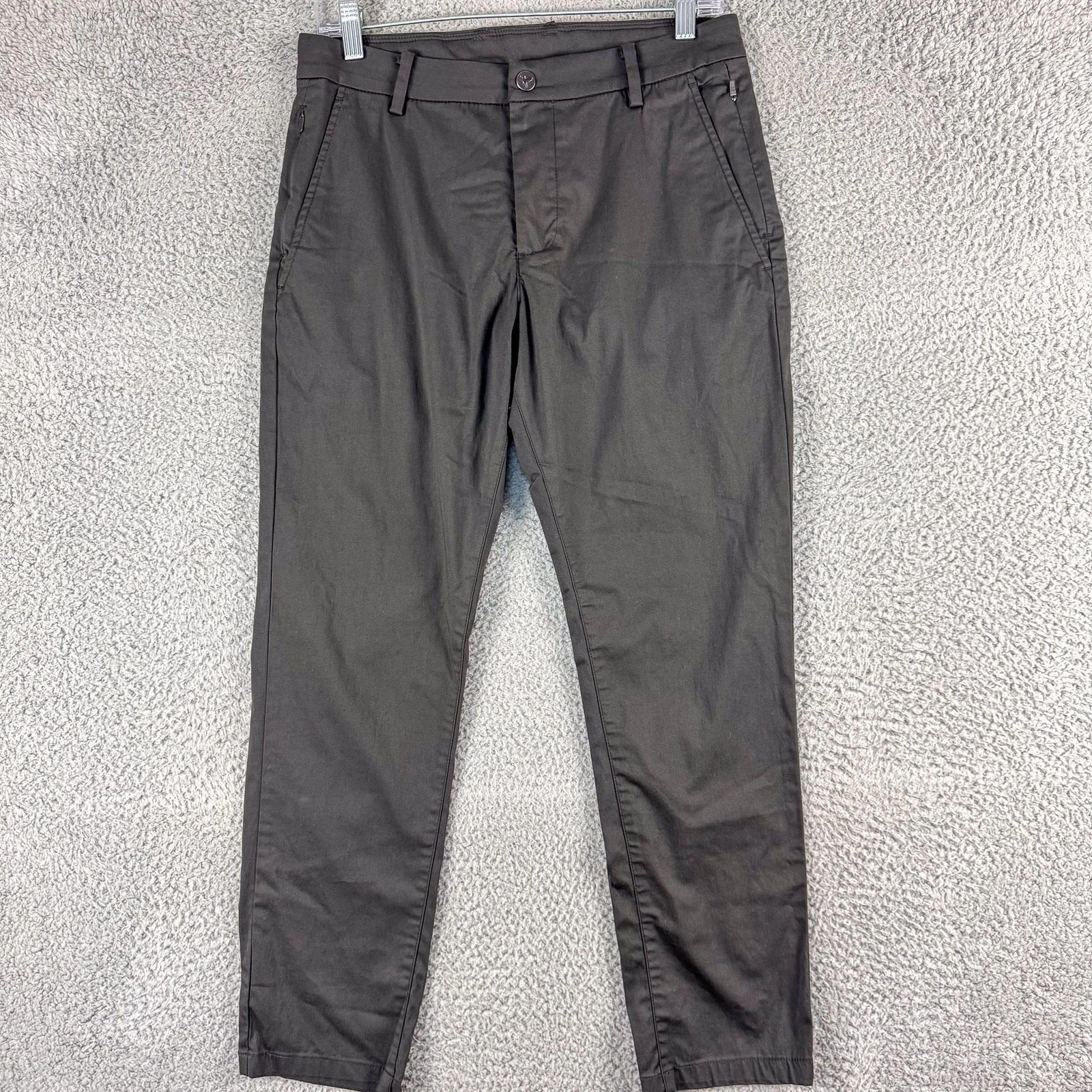 Birddogs Pants Mens 30 Gray Stretch Nylon Cotton Blend Golf Jogger Liner 30x27