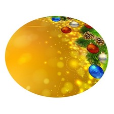 Christmas theme waterproof tablecloth for round.2 m diameter Bell