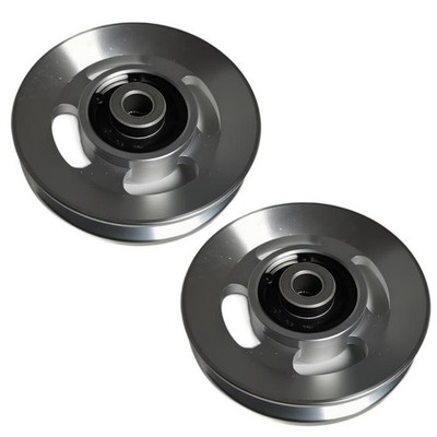 2 Stück massive Aluminium Riemenscheiben mit glatter Rotation für Heimkabelsys