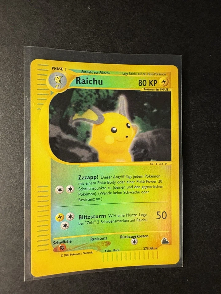 Raichu Skyridge Reverse Holo Deutsch NM Rare Pokemon 27/144 - Bild 4 von 4