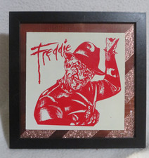Rare Vintage Freddy Krueger Carnival Game Prize Mirror Tile Framed Boadwalk 6"