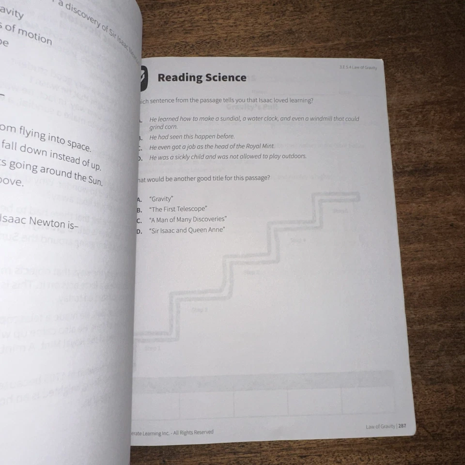 STEMscopes Florida Student Notebook, 3rd Grade Workbook Paperback PRE OWNED - Image 3 of 4