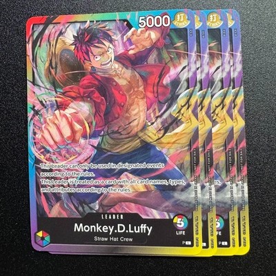 4x Monkey.D.Luffy (Release Event Leader) - One Piece TCG - English NM Promo P-L